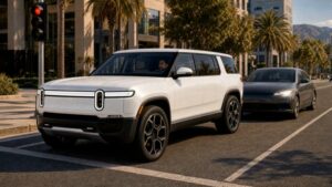 Rivian Certified Collision Center signage at Tony's Body Shop
